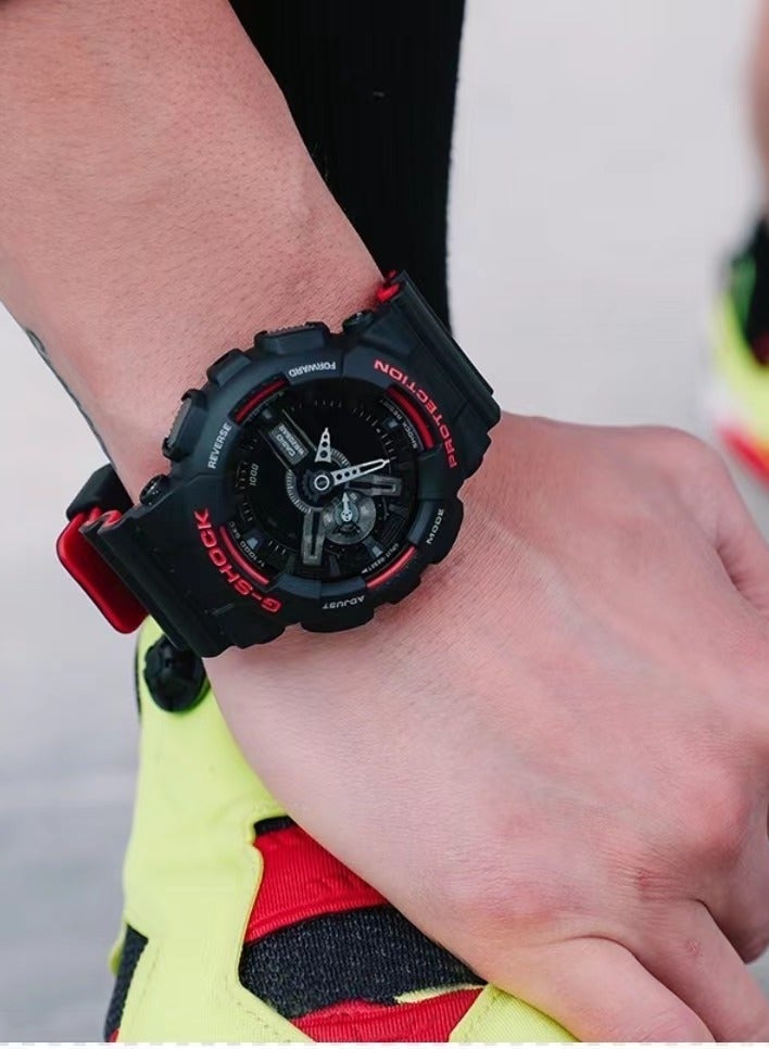 كاسيو ساعة جي شوك GA110HR-1A الرياضية للرجال من المطاط الأسود كوارتز - Image 5